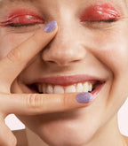 Manicured nails painted with Pink Gellac 485 Twinkleplum Lilac gel polish.