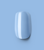 Close-up of a Pink Gellac 498 Ice Blue press-on nail.
