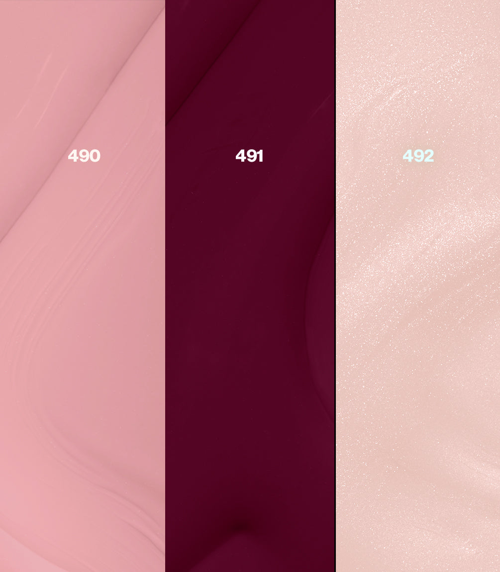 Pink Gellac Pretty Pearlesque Full Size Set gel polishes.