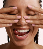 Manicured nails painted with Pink Gellac 490 Bare Rose gel polish.