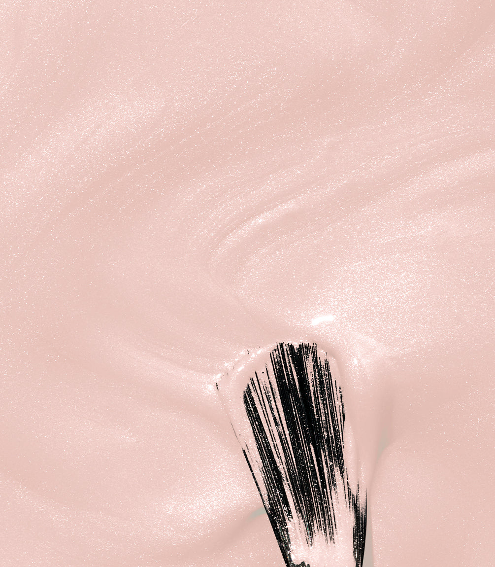 Close-up of Pink Gellac 492 Ivory Pearl gel polish texture.