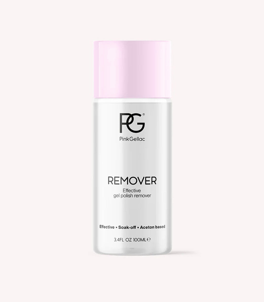 Pink Gellac gel polish remover bottle, 100 ml.