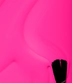 Close-up of glossy pink Pink Gellac shade 495 gel polish texture with a brush.