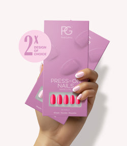 Pink Gellac set of 2 press-on nails.