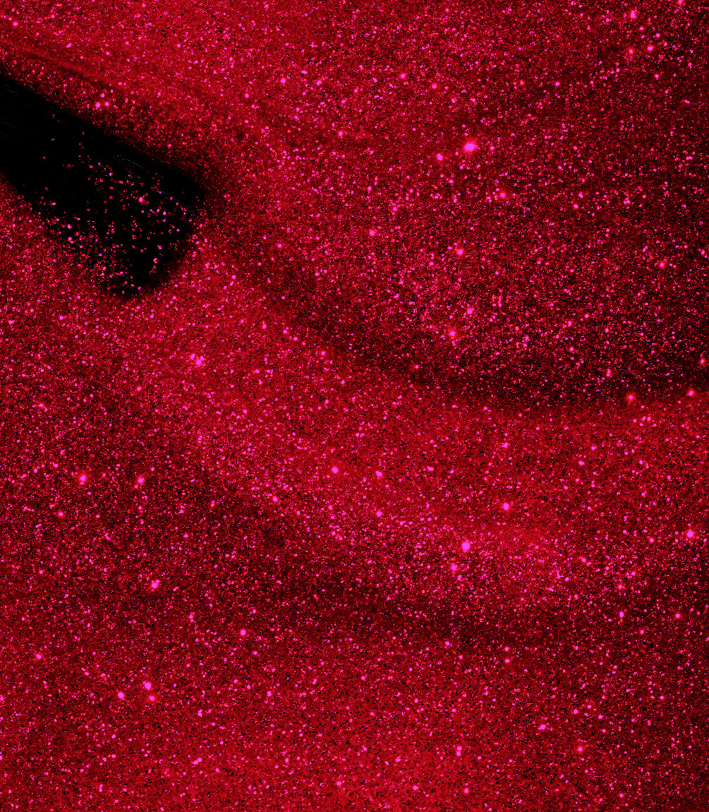 Close-up of Pink Gellac 438 Sparkling Rouge gel polish texture.