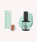Pink Gellac Melted Mint set with gel nail polish and gel nail stickers.