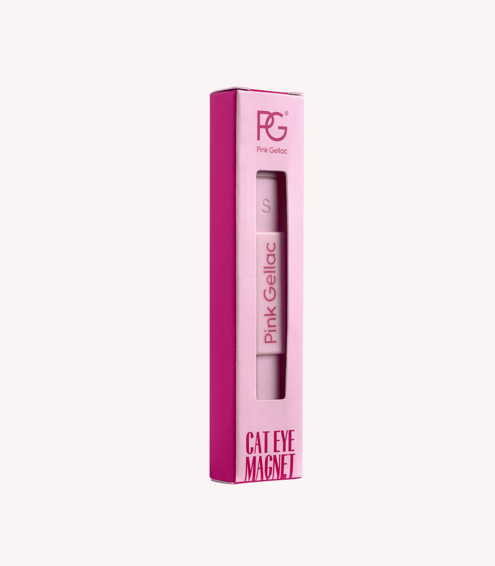 Pink Gellac cat eye magnet packaging.