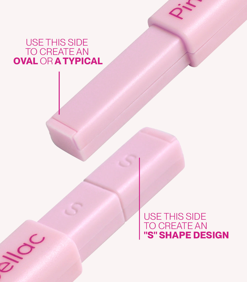 Pink Gellac double-sided cat eye magnet for oval, atypical and S-shape designs.