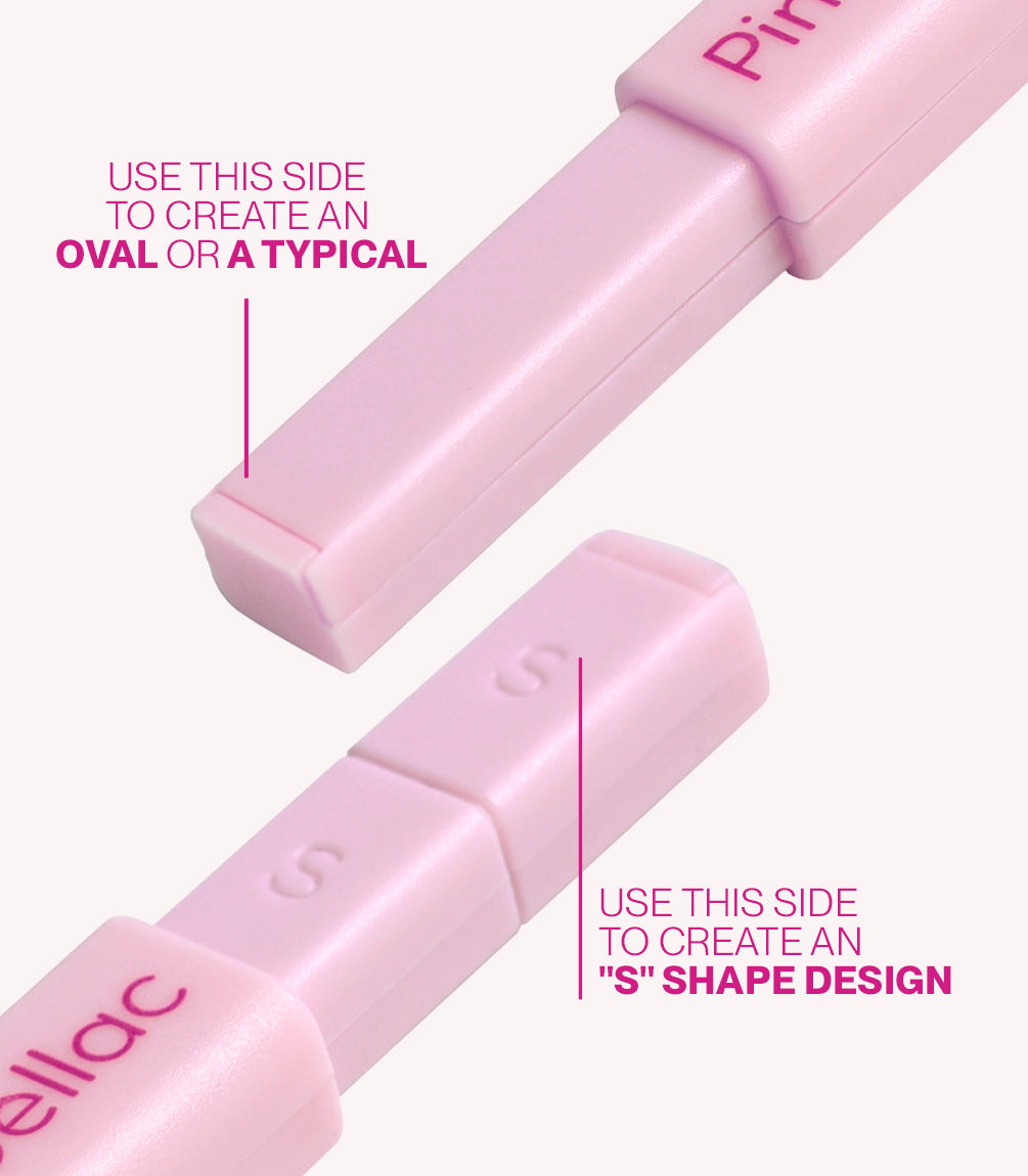 Pink Gellac double-sided cat eye magnet for oval, atypical and S-shape designs.
