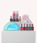 Contents of the Build Your Own gel nail polish kit.