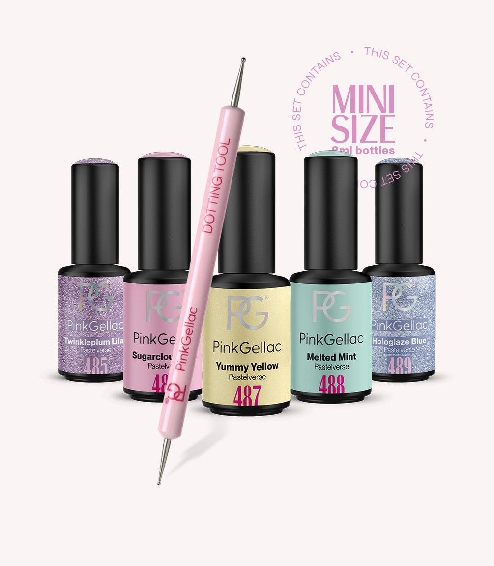 Pink Gellac Pastelverse Dots Set.