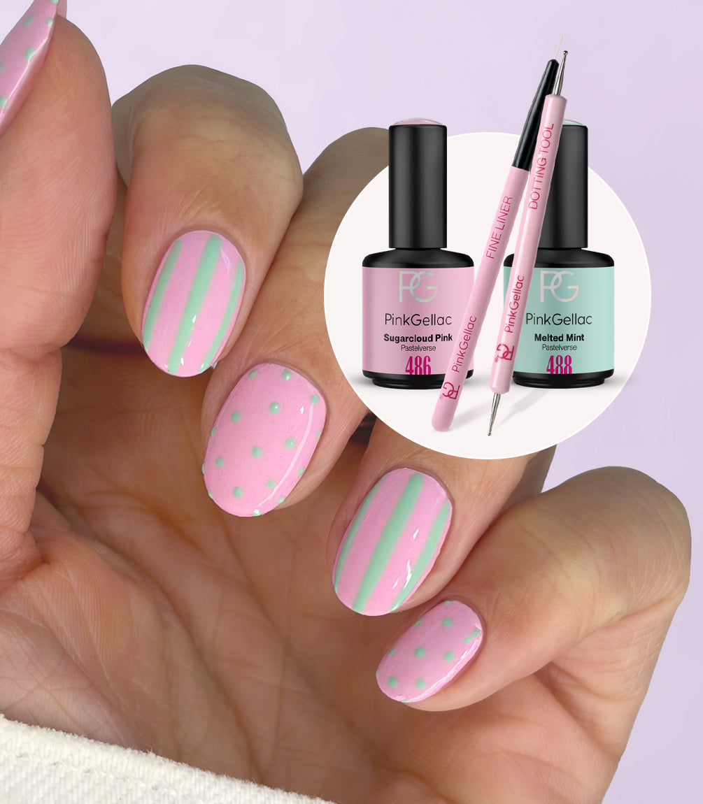 Pink Gellac Sweet Spring Art Set contents.
