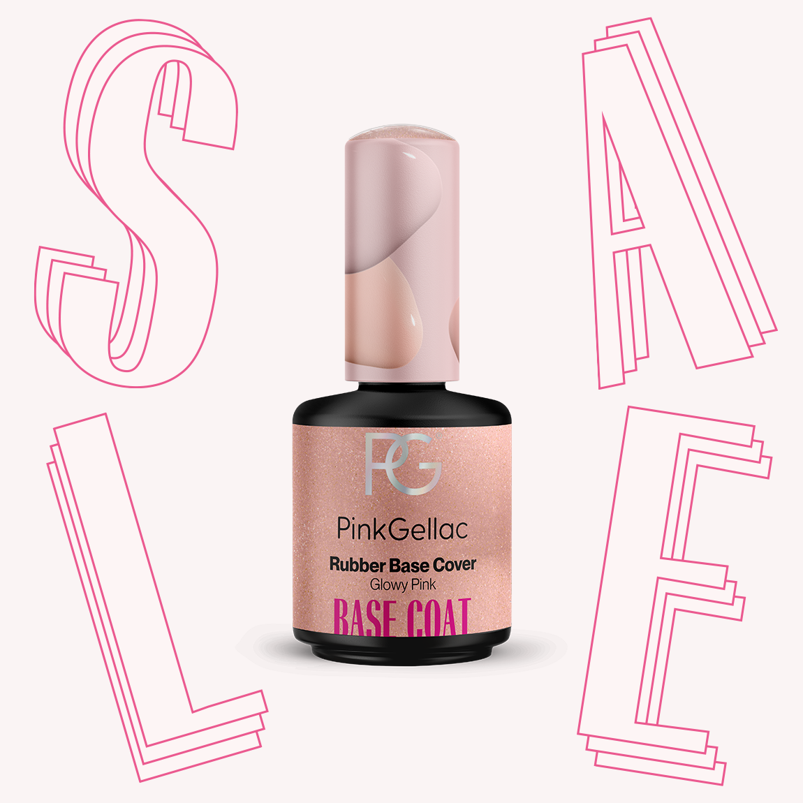 Rubber Base Cover Glowy Pink