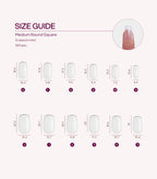 Nail Extension Tips - Medium Round Square
