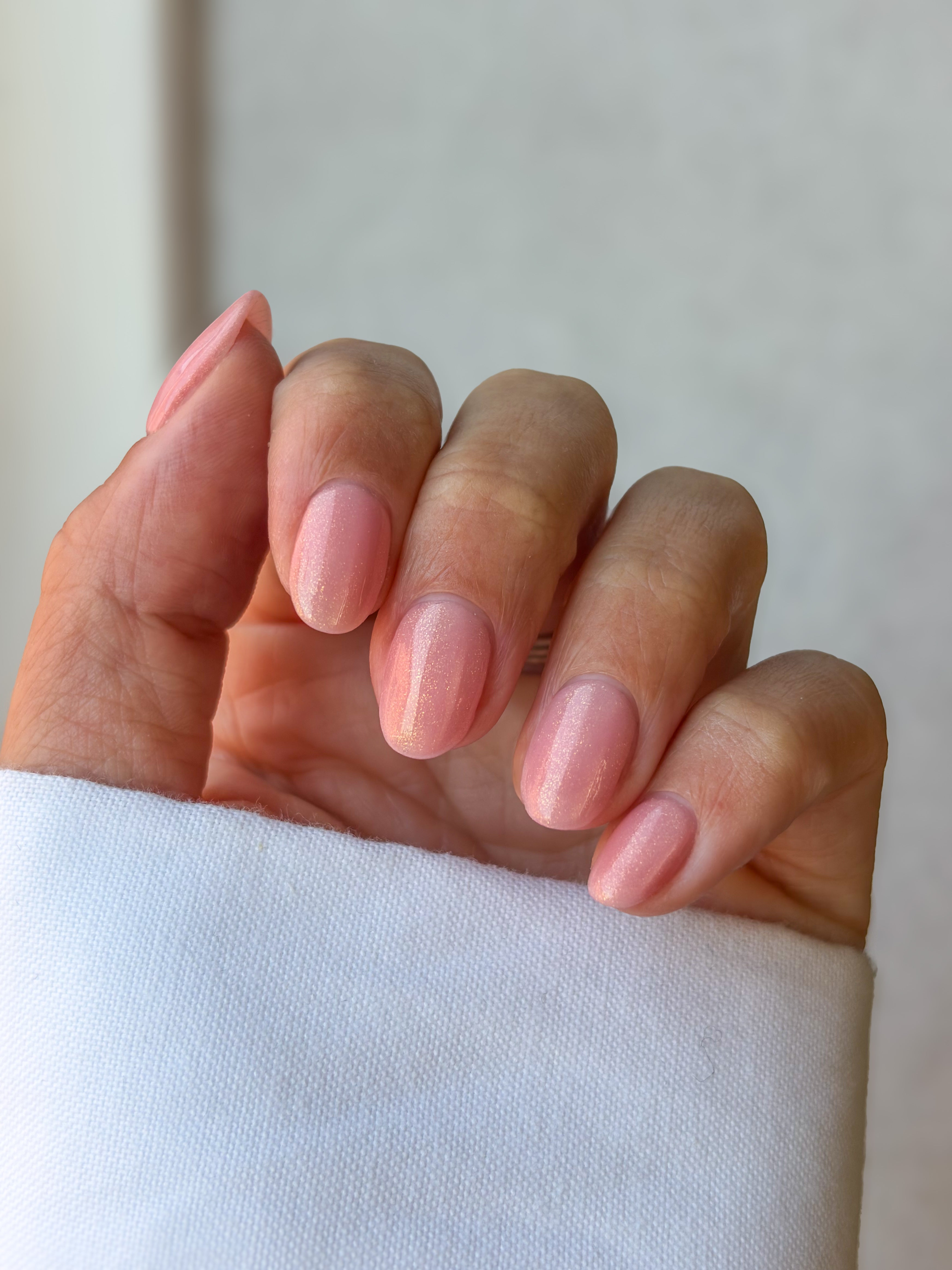 497 Sunkissed Pink | Glitter Pink Gel Polish | Pink Gellac
