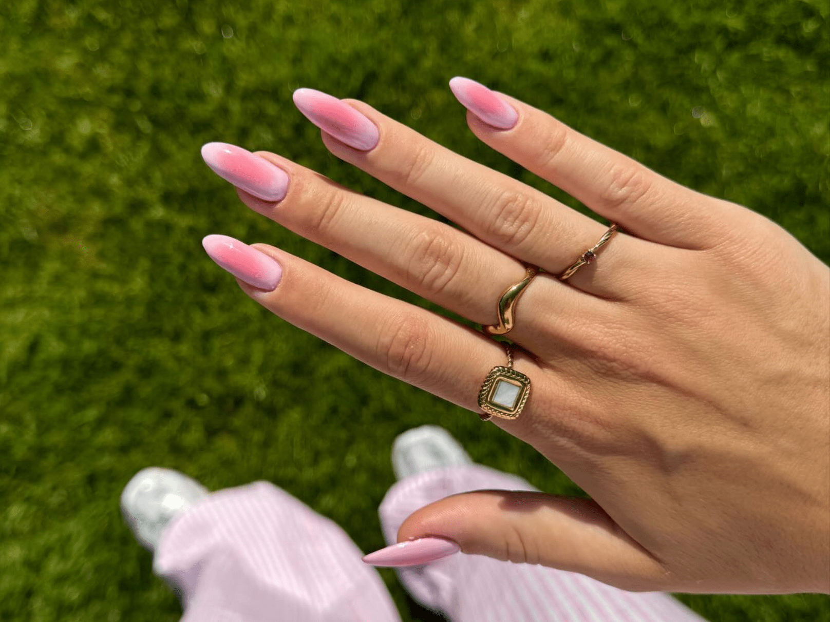 Pink Aura Nails