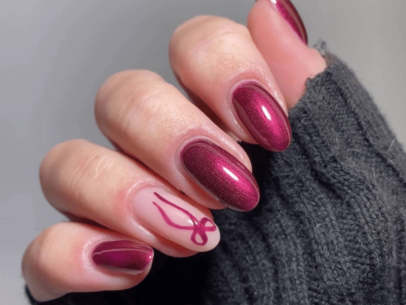 Burgundy Red Bow