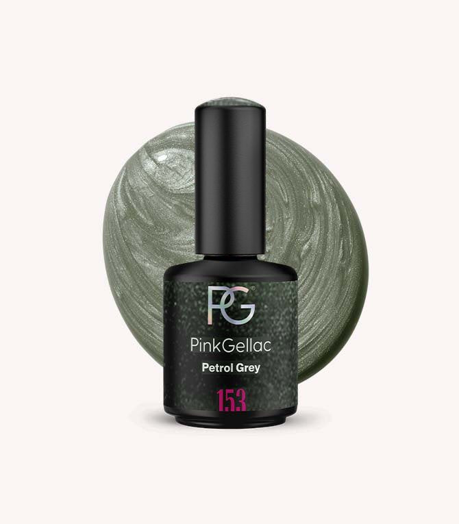153 Petrol Grey - Grey Gel Polish - Pink Gellac