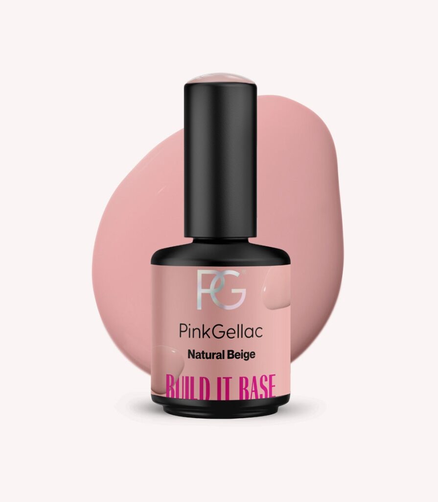 Pink Gellac Build it Base Natural Beige bottle.