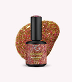 Pink Gellac 335 Magical Gold gel nail polish bottle.