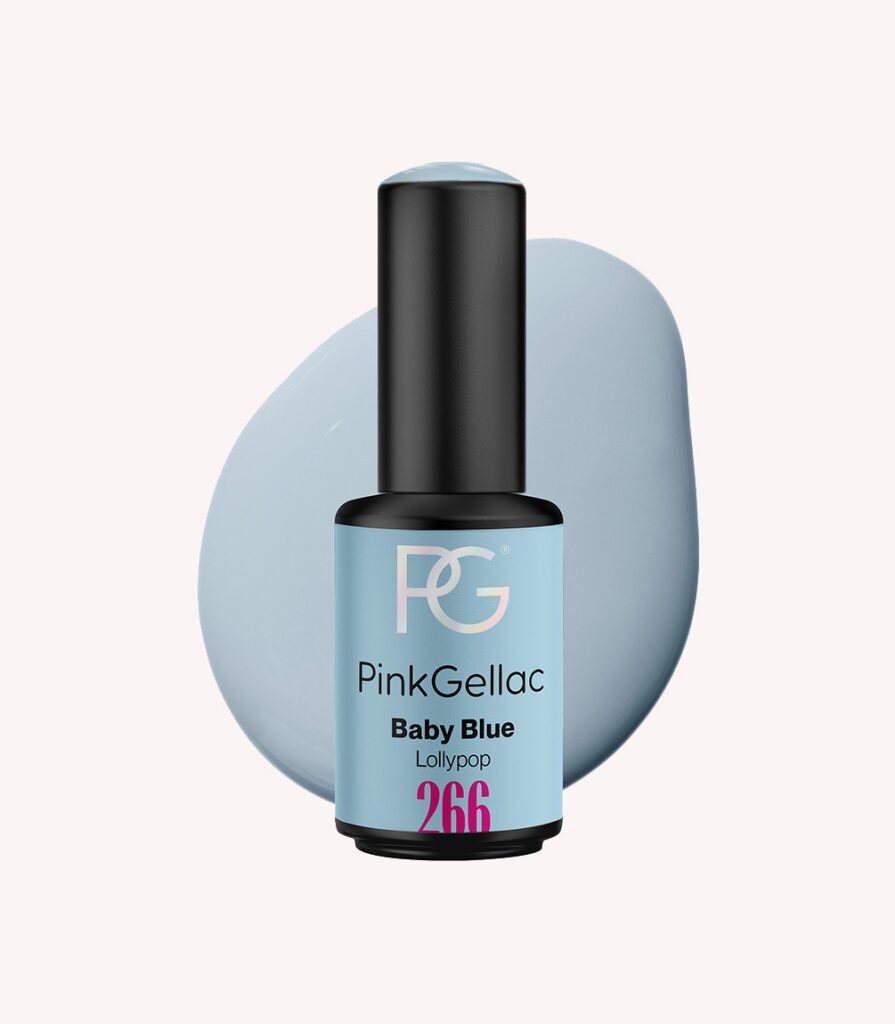 Pink Gellac 266 Baby Blue gel nail polish bottle.
