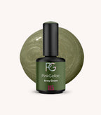 Pink Gellac 115 Army Green gel nail polish bottle.