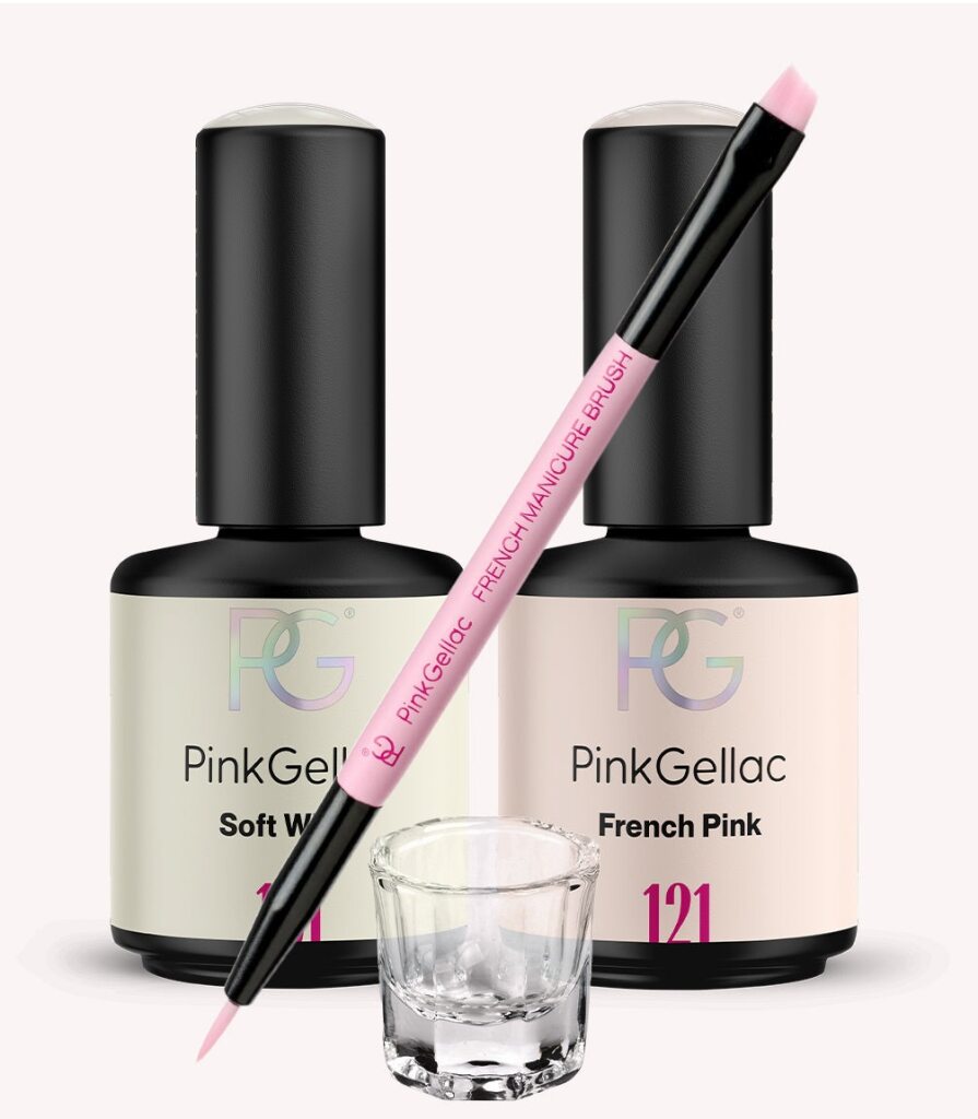 Pink Gellac French Manicure Upgrade contents.