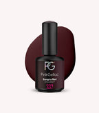Pink Gellac 332 Sangria Red gel nail polish bottle.