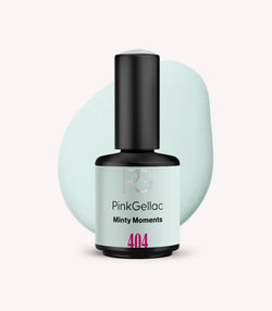 Pink Gellac 404 Minty Moments gel nail polish bottle.