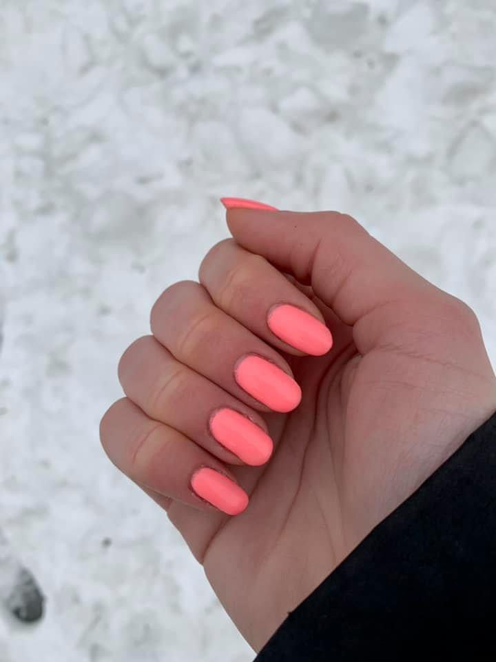 Coral Pink Ombre fade Custom Gel Press on Nails fake nails Handmade 20pc  set | eBay