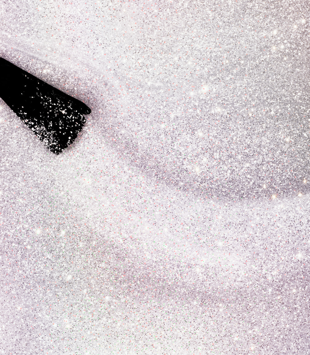 Close-up of Pink Gellac 204 Diamond Silver gel polish texture.