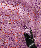 Close-up of Pink Gellac 206 Bedazzled Purple gel polish texture.