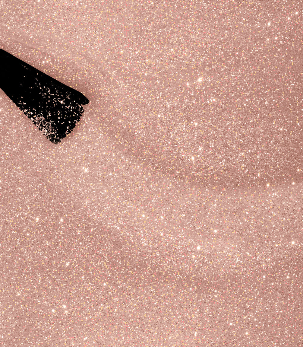 Close-up of Pink Gellac 254 Sparkling Nude gel polish texture.