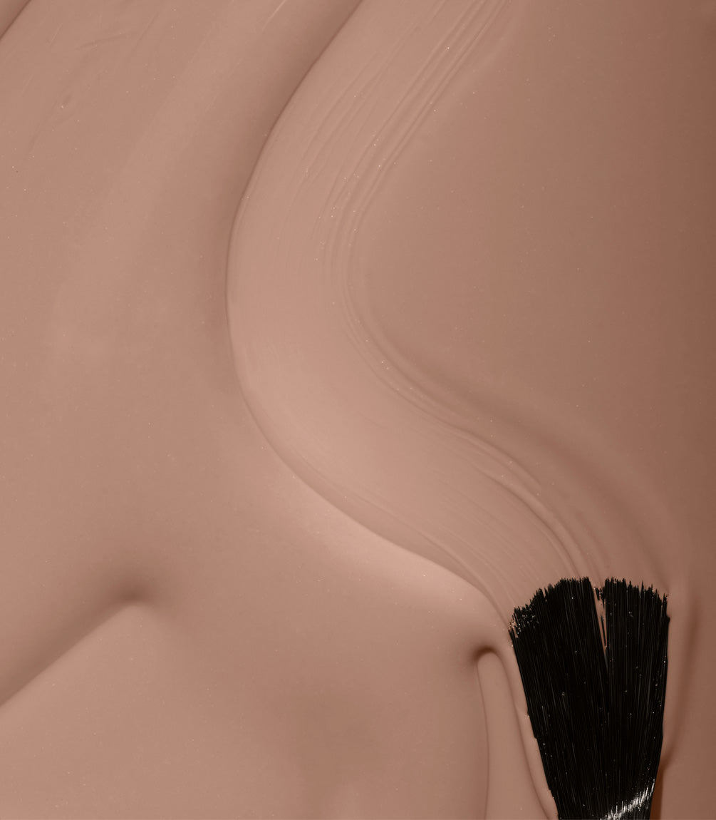 Close-up of Pink Gellac 318 Savanna Beige gel polish texture.
