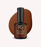 Pink Gellac 421 Mocha Brown gel nail polish bottle.