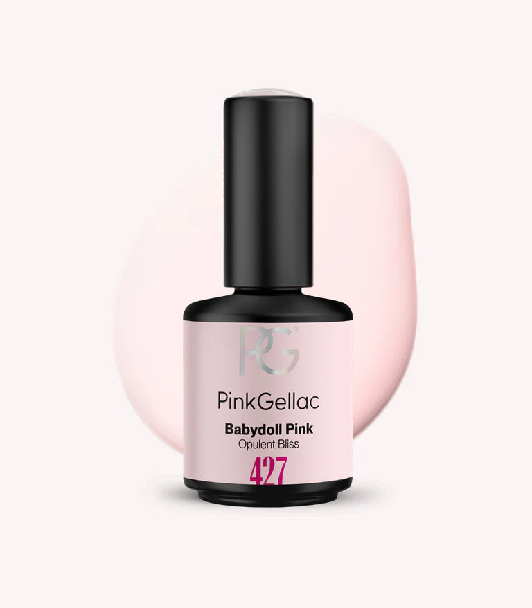 Pink Gellac 427 Babydoll Pink gel nail polish bottle.