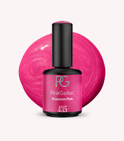 Pink Gellac 435 Premium Pink gel nail polish bottle.