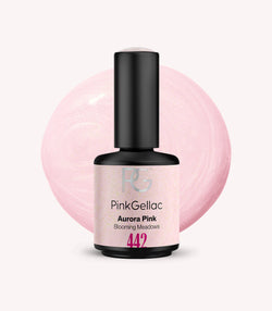Pink Gellac 442 Aurora Pink gel nail polish bottle.