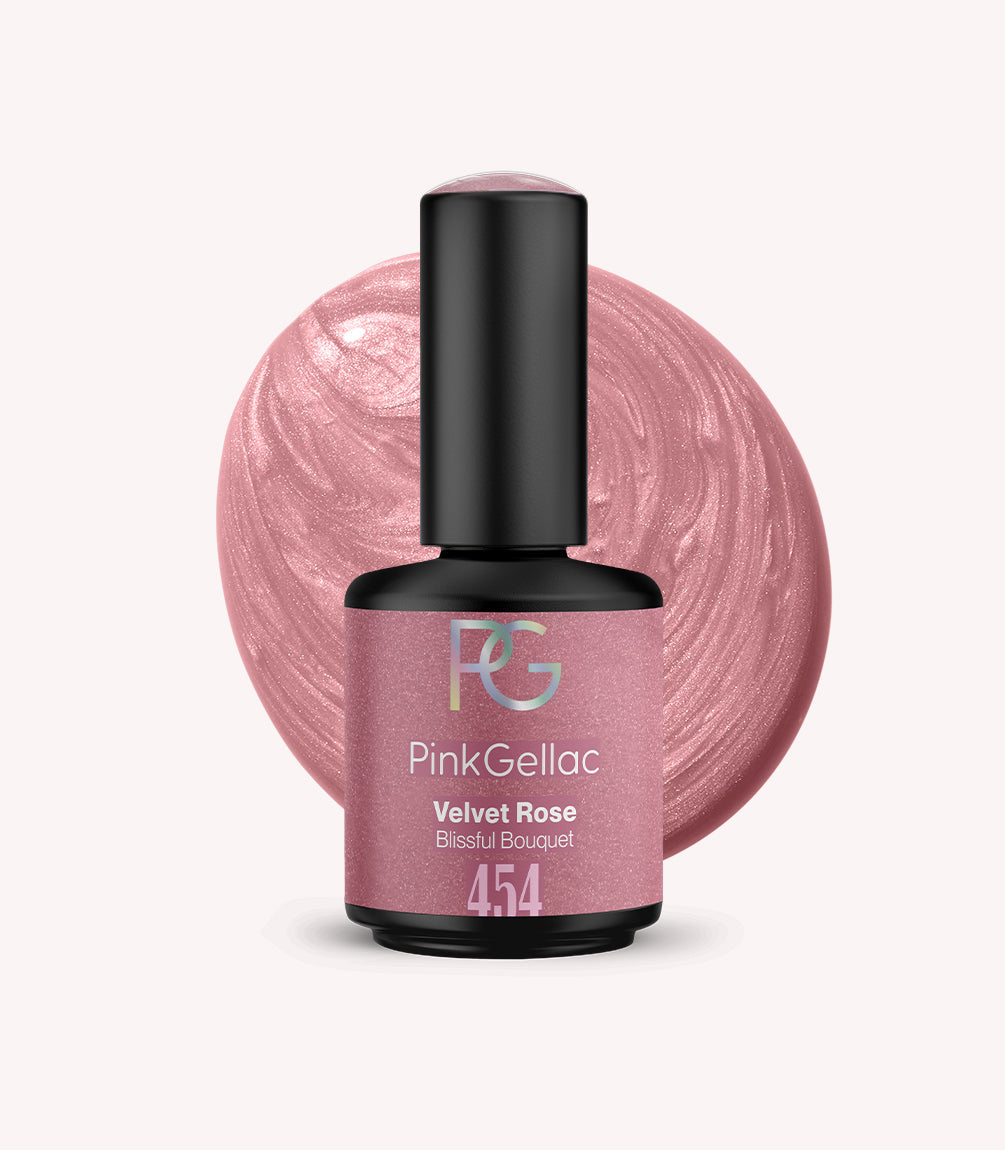 454 Velvet Rose | Metallic Pink Gel Polish | Pink Gellac