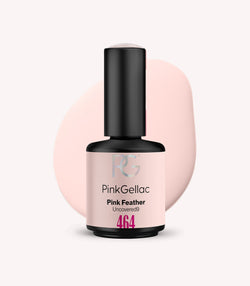 Pink Gellac 464 Pink Feather gel nail polish bottle.