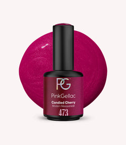 Pink Gellac 473 Candied Cherry gel nail polish bottle.