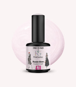 Pink Gellac 478 Rosée Glow gel nail polish bottle.