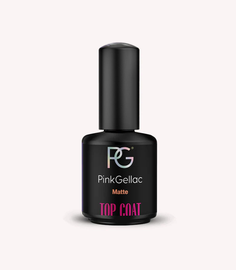 Pink Gellac Matte Top Coat bottle.