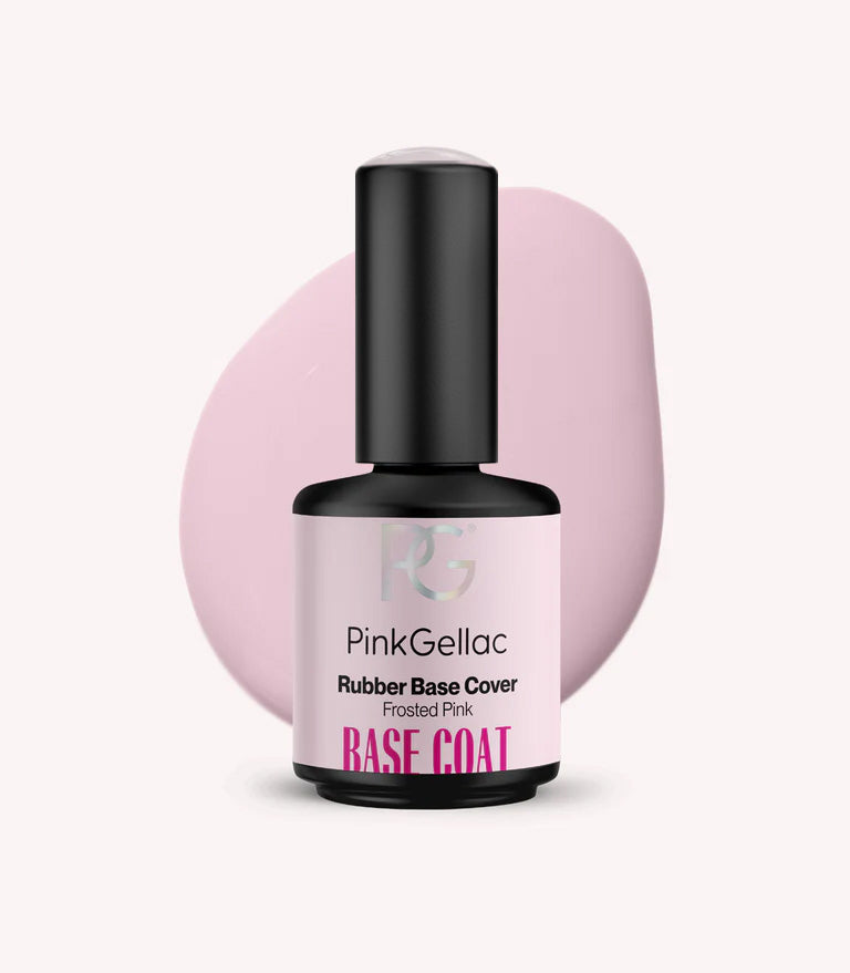Pink Gellac Rubber Base Cover Frosted Pink bottle.