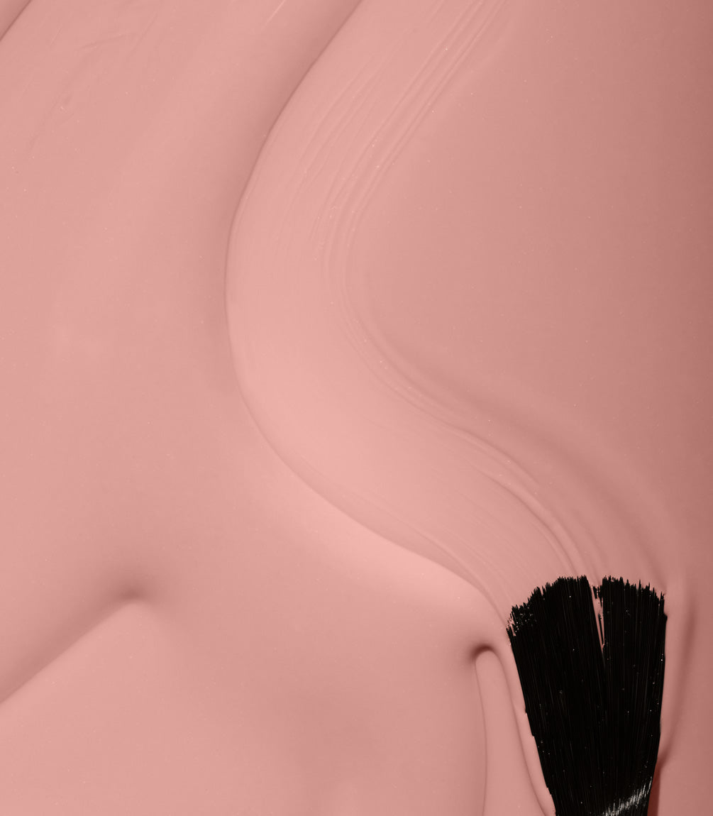 Close-up of Pink Gellac Rubber Base Cover Rose Beige texture.