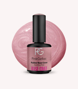 Pink Gellac Rubber Base Cover Sparkling Rose bottle.