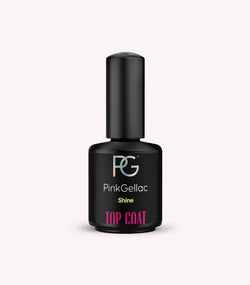 Pink Gellac Shine Top Coat bottle.