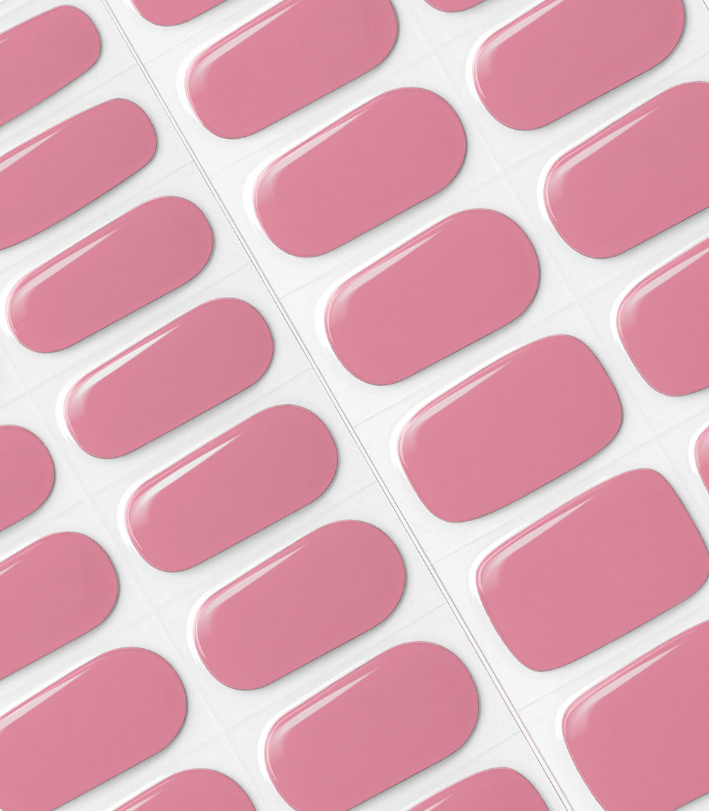 Close-up of the Pink Gellac Value Pack 004 Muted Rose gel nail sticker sheet.