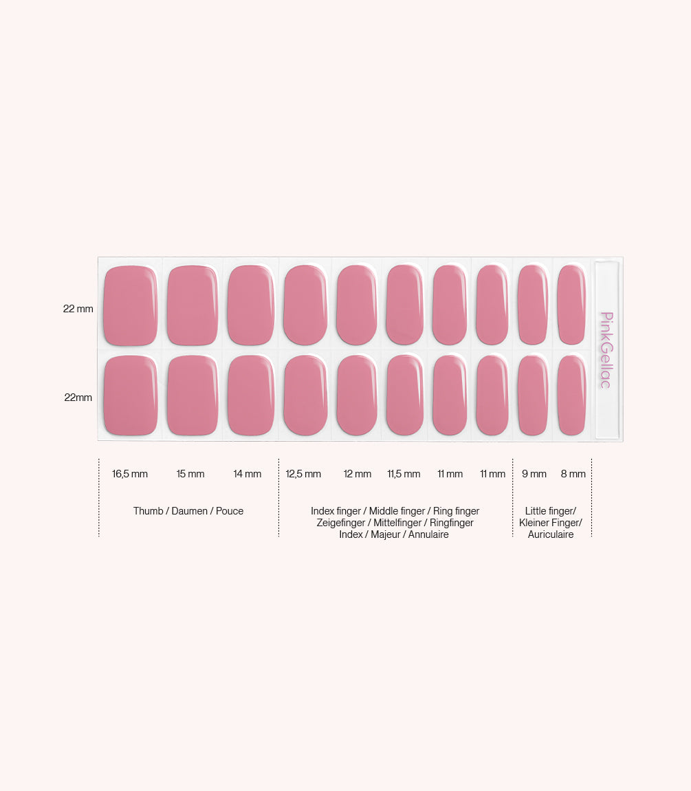 Pink Gellac Value Pack 004 Muted Rose size guide.