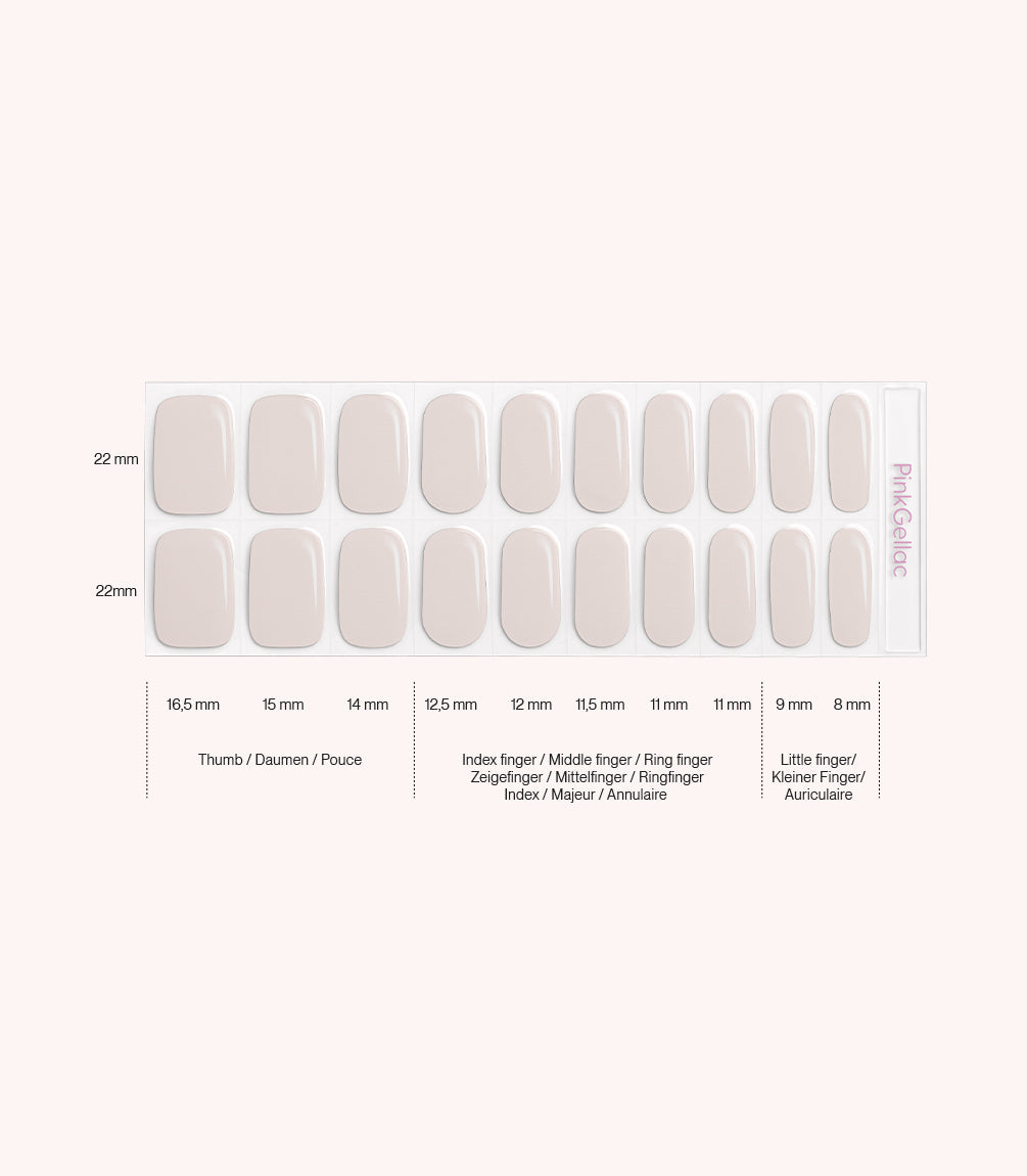 Pink Gellac Value Pack 015 Romantic Chrome size guide.